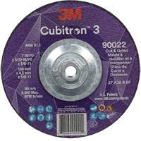 3M AB13551 Cubitron 3 Cut and Grind Wheel, 7" x 5/32", 5/8"-11 Arbor, Type 27, 36 Grit, Ceramic