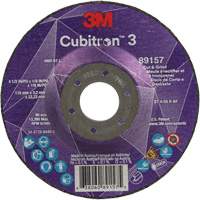3M AB05149 Cubitron 3 Cut and Grind Wheel, 4-1/2" x 1/8", 7/8" Arbor, Type 27, 36 Grit, Ceramic