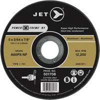 JET 501705 Meule &agrave; tronçonner Power-Xtreme A60PX-NF, 4-1/2" x 3/64", Arbre de 7/8", Type 1, 13 300 Tr/min
