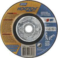 Norton 66252843323 NorZon Plus SGZ CA Grinding & Cutting Wheel, 4-1/2" x 1/8", 5/8"-11 Arbor, Type 27, Ceramic Alumina