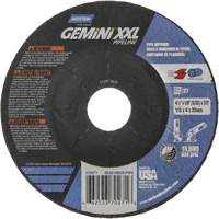 Norton 66253370271 Gemini XXL Grinding & Cutting Wheel, 4-1/2" x 1/8", 7/8" Arbor, Type 27, Aluminum Oxide