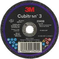 3M 7100333672 Cubitron 3 Cut-Off Wheel, 3" x 0.039", 3/8" Arbor, Ceramic