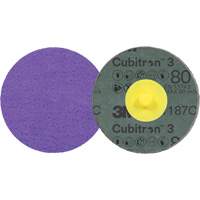 3M AB31753 Disque en fibre Roloc Cubitron 3, 2" dia., Grain 80+, C&eacute;ramique