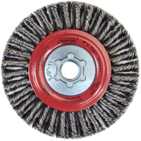 Norton 69936606277 Brosse &agrave; fils nou&eacute;s pour cordons de soudure pour meuleuse angulaire, Dia. 4", Fils 0,02", Arbre 5/8"-11, Acier