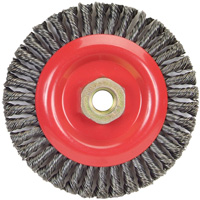 Norton 66252833490 Brosse &agrave; fils nou&eacute;s pour cordons de soudure pour meuleuse angulaire, Dia. 5", Fils 0,02", Arbre 5/8"-11, Acier