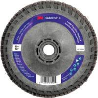 3M 7100380307 Cubitron 3 Flat Flap Disc with Quick Change 1169F, 4-1/2" x 5/8"-11, Type T27, 60+ Grit, Ceramic