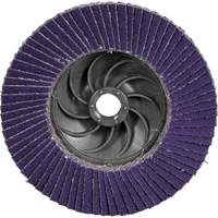 3M 7100380207 Disque &agrave; lamelles conique 1169F Cubitron 3 &agrave; changement rapide, 5" x 5/8"-11, Type T29, Grain 40+, C&eacute;ramique