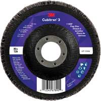 3M 7100380288 Cubitron 3 Conical  Flap Disc 1169F, 4-1/2" x 7/8", Type T29, 80+ Grit, Ceramic