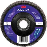 3M 7100380496 Disque &agrave; lamelles conique 1169F Cubitron 3, 5" x 7/8", Type T29, Grain 60+, C&eacute;ramique