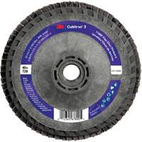 3M 7100380207 Disque &agrave; lamelles conique 1169F Cubitron 3 &agrave; changement rapide, 5" x 5/8"-11, Type T29, Grain 40+, C&eacute;ramique