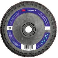 3M 7100380300 Disque &agrave; lamelles plate 1169F Cubitron 3 &agrave; changement rapide, 4-1/2" x 5/8"-11, Type T27, Grain 80+, C&eacute;ramique