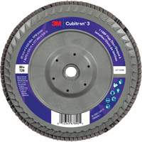 3M 7100380504 Disque &agrave; lamelles plate 1169F Cubitron 3, 7" x 5/8"-11, Type T29, Grain 80+, C&eacute;ramique