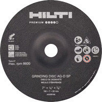 Hilti 2235136 AG-D SP Premium Grinding Wheels, 5" x 1/4", 7/8" Arbor, Zirconium, Type 27