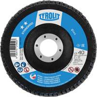 Tyrolit 34704775 ZA 40 - B425 Standard 2-in-1 Flap Disc, 5" x 7/8", Type 27A, 40 Grit, Zirconia Alumina