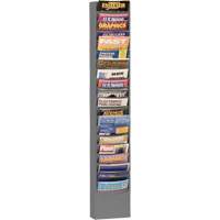 Durham Manufacturing 400-95 Literature Rack, Wall Mount, 20 Slots, Steel, 9-3/4" W x 4-1/8" D x 58" H