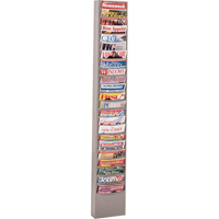 Durham Manufacturing 401-95 Literature Storage Racks, Stationary, 23 Slots, Steel, 9-3/4" W x 4-1/8" D x 65-1/2" H