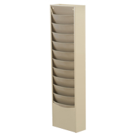 Durham Manufacturing 402-75 Pr&eacute;sentoirs, Stationnaire, 11 fentes, Acier, 9-3/4" la x 4-1/8" p x 36" h