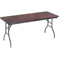 Tables pliante, Rectangulaire, 72" l x 36" la, Stratifié, Brun  OA948 | TENAQUIP