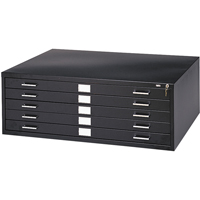 Safco 4998BLR Steel Plan Files, 5 Drawers, 53-3/8" W x 41-3/8" D x 16-1/2" H