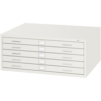 Safco 4994WHR Steel Plan Files-5 Drawer, 5 Drawers, 40-3/8" W x 29-3/8" D x 16-1/2" H