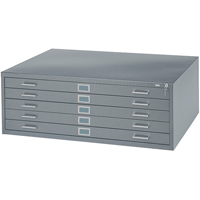 Safco 4994GRR Steel Plan Files, 5 Drawers, 40-3/8" W x 29-3/8" D x 16-1/2" H