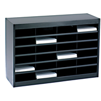 Heavy-duty Literature Organizers, Stationary, 24 Slots, Steel, 37-1/2" W x 12-3/4" D x 25-3/4" H  OB218 | TENAQUIP