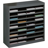 Safco 9221BLR Heavy-duty Literature Organizers, Stationary, 36 Slots, Steel, 37-1/2" W x 12-3/4" D x 36-1/2" H
