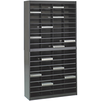 Safco 9241BLR Heavy-duty Literature Organizers, Stationary, 72 Slots, Steel, 37-1/2" W x 12-3/4" D x 71" H
