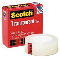 3M 600-12BXD Transparent Tape