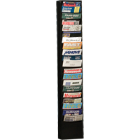 Durham Manufacturing 400-08 Literature Storage Racks, Stationary, 20 Slots, Steel, 9-3/4" W x 4-1/8" D x 58" H