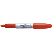 Sharpie 33002 Permanent Markers - Super, Red, Fine Tip