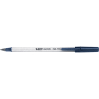  OD439 Bic&reg; Round Stic Ball Point Pen, Blue, 0.8 mm