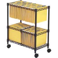 Safco 5278BL File Carts- 2-tier Rolling File Cart