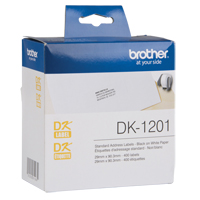 Brother DK1201 Tape Cartridge for QL Label Printers, 29 mm x 3-1/2", White