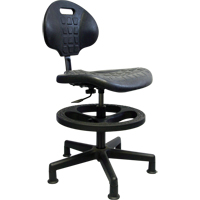 Mur-Van C1402-GL-TP Heavy-Duty Ergonomic Seating, Polyurethane, Black, 250 lbs. Capacity
