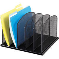 Safco 3256BL Onyx Steel Mesh Desktop Organizers