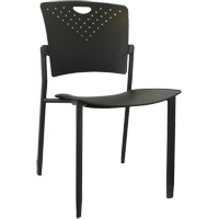 Horizon Seating A-118 Chaises empilables MaxX StaxX, Polypropyl&egrave;ne, Hauteur 17-1/4", Capacit&eacute; 275 lb, Noir