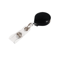 Key-Bak 0057-005 Porte-insignes r&eacute;tractables pour carte d'identit&eacute; Mini-Bak, Plastique, C&acirc;ble 36", Fixation Agrafe de ceinture