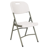 KLETON ON602 Chaises pliantes, Poly&eacute;thyl&egrave;ne, Blanc, Capacit&eacute; 350 lb