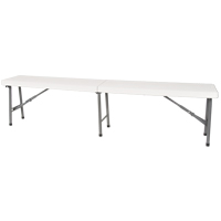 KLETON ON699 Folding Bench, Polyethylene, 72" L x 12" W x 17" H