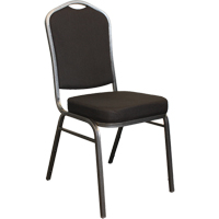 Chaises empilables, Tissu, Hauteur 37", Capacité 250 lb, Noir  OP261 | TENAQUIP