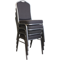 Chaises empilables, Tissu, Hauteur 37", Capacité 250 lb, Noir  OP261 | TENAQUIP