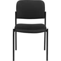 Armless Stacking Chairs, Fabric, 32" High, 300 lbs. Capacity, Black  OP319 | TENAQUIP