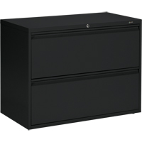 Offices To Go MVL1936P2-BLK Lateral Cabinet, Steel, 2 Drawers, 36" W x 19-1/4" D x 27-31/100" H, Black