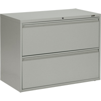 Offices To Go MVL1936P2 GRY Lateral Cabinet, Steel, 2 Drawers, 36" W x 19-1/4" D x 27-31/100" H, Grey