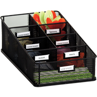Safco 3291BL Organisateur Onyx en boîte &agrave; condiments