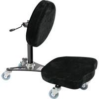 Flex™ Ergonomic Welding Chair, Mobile, Adjustable, Fabric Seat, Black/Grey OP427 | TENAQUIP