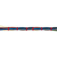 Velcro Companies 90438C Ruban d'attaches One-Wrap, Boucle et crochet, 8" x 1/2", Auto-aggripant, Multicolore