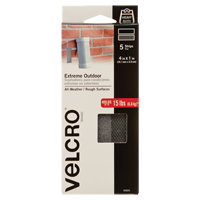 Velcro Companies 90800C Industrial Strength Extreme Fastener Tape, Hook & Loop, 4" x 1", Adhesive, Titanium