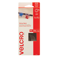 Velcro Companies 90677C Fastener, Hook & Loop, 5' x 3/4", Adhesive, Black